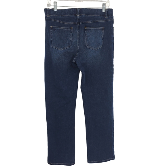 New Betabrand Straight Leg Pockets Yoga Pull Up Jean Blue Size Medium Petite - Picture 2 of 6